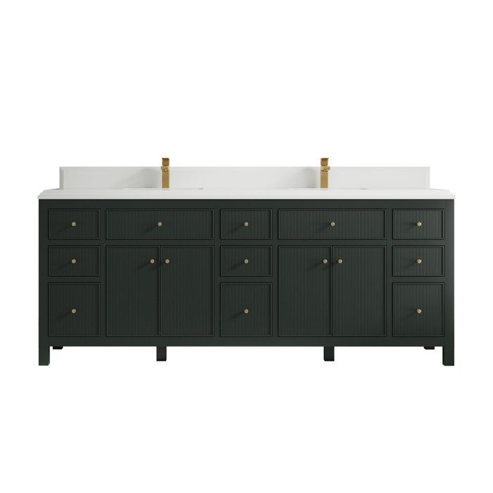 Willow Collections Sonoma 84" Double Bathroom Vanity Set Wayfair